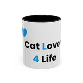 Cat Lover 4 Life-White Ceramic Mug