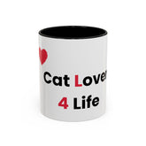 Cat Lover 4 Life-White Coffee Mug