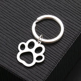 Stainless Steel Keychain Cartoon Dog Paw Silver Color Fashion Keychain for Car Keys Pendant for Women Man Jewelry Gifts NEW
