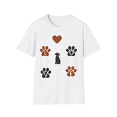 Dog Love Design Unisex White T-Shirt