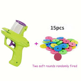 Funny Cat Toys Creative Turnip Gun with 15Pcs Reusable Foam Frisbee Pet Hunting Interactive Toy Dog Cat Pet Supplies