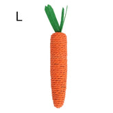 Cat Toy Carrot Sound Pet Products Bite Resistant Paper Rope Scratcher Clean Teeth Interactive Play Cat Carrot Chew Toy for Cat