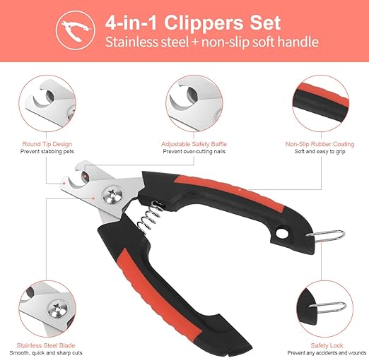  Pet Nail Clippers With Safety Guard