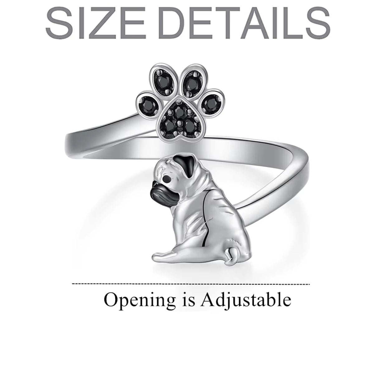 Cute, Creative & Stylish Dog Pug Ring  