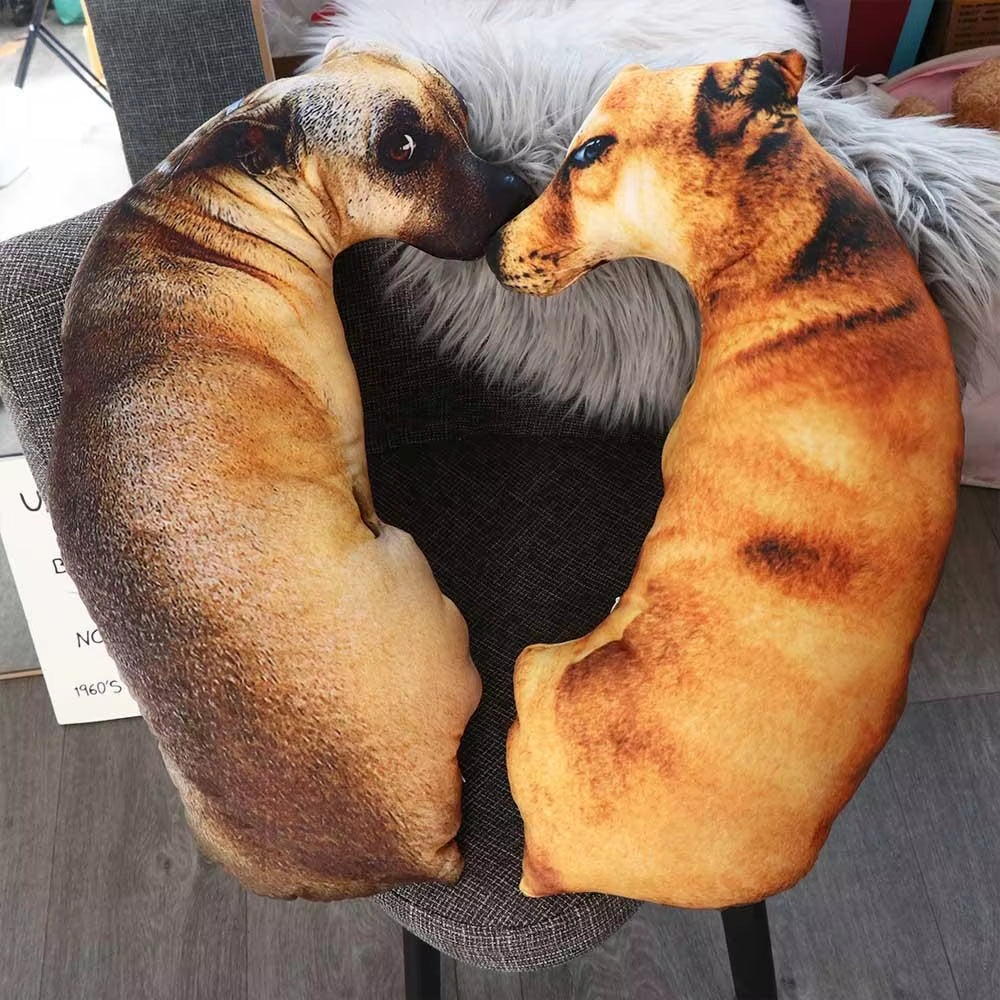 Soft Lifelike 3D Dog Cushion Pillow 