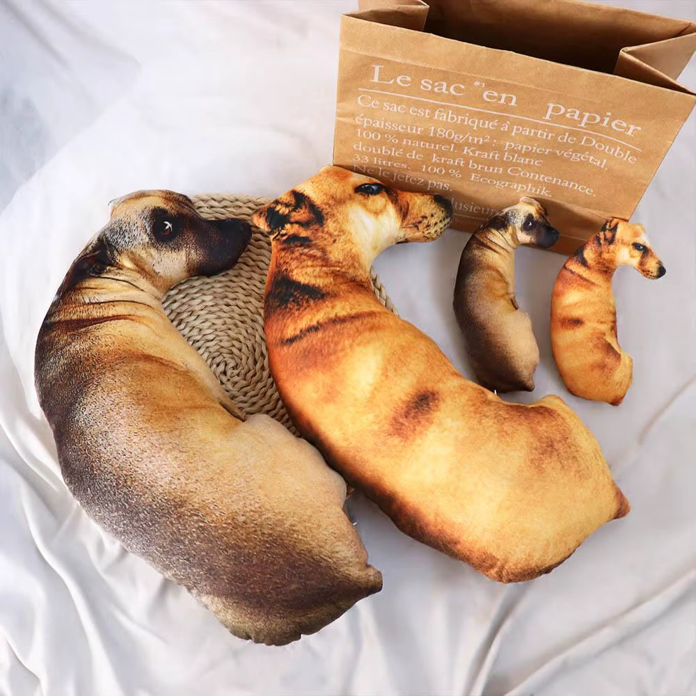 Soft Lifelike 3D Dog Cushion Pillow 