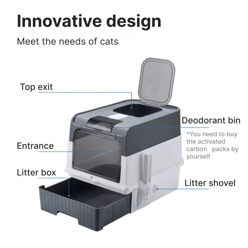 Portable Collapsible Cat Litter Box