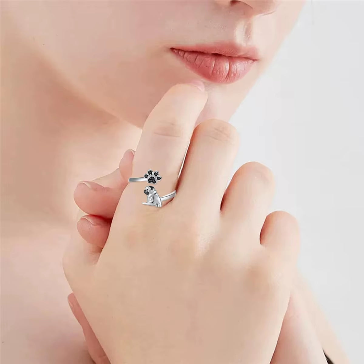 Cute, Creative & Stylish Dog Pug Ring  