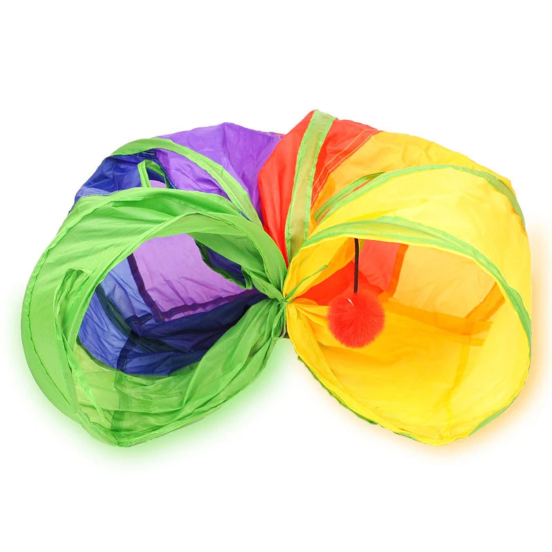 Fun Interactive Rainbow Tunnel Cat Toy 