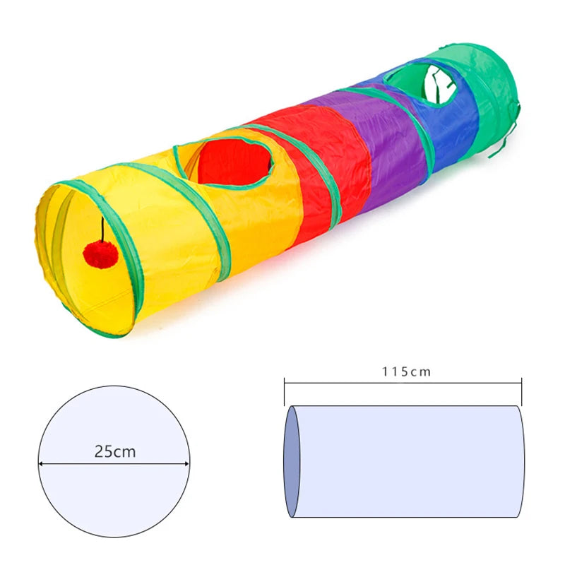 Fun Interactive Rainbow Tunnel Cat Toy 