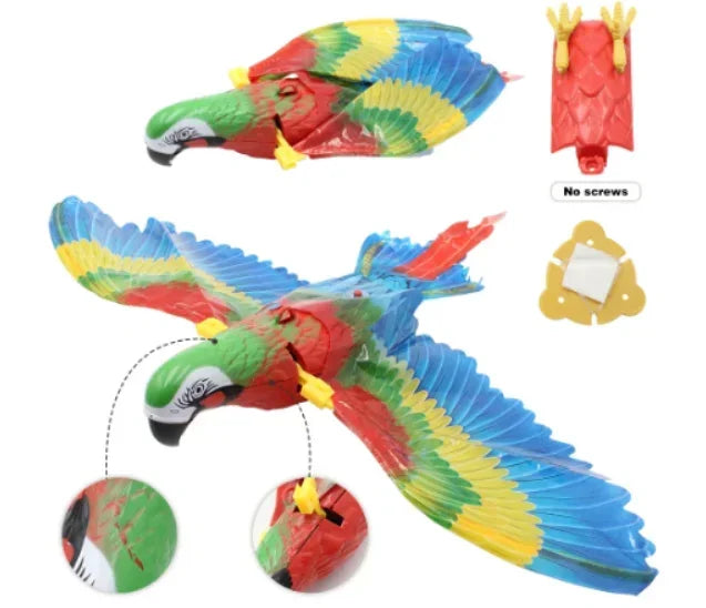 Fun Interactive Flying  Parrot Cat Teasing Toy