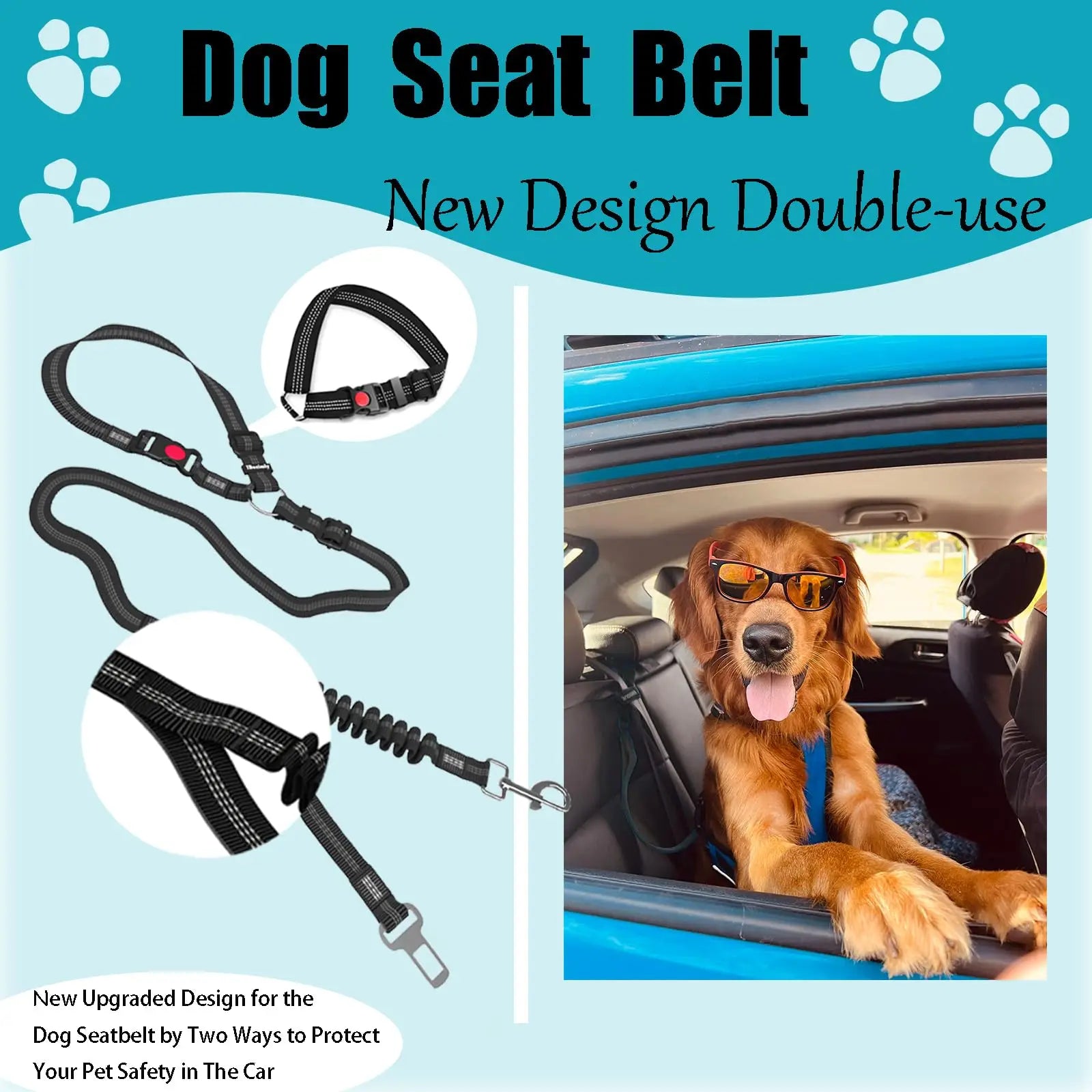 Adjustable Heavy Duty Dog Car Seat Belt 