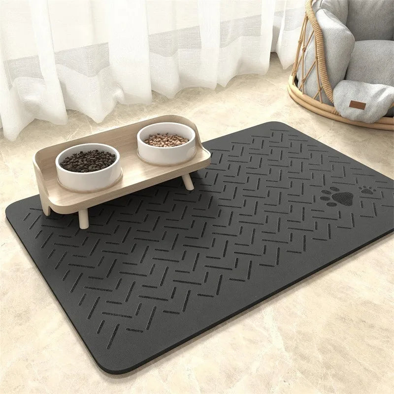Pet Placemat Dog Food Bowl Mat Drinking Feeding Placemat for Dog Cat Quick Dry Mat Waterproof Pet Bowl Pad Feeder Mats