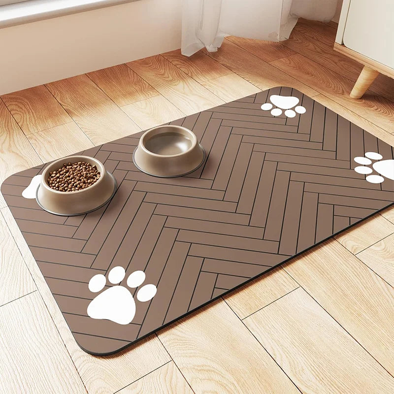 Pet Placemat Dog Food Bowl Mat Drinking Feeding Placemat for Dog Cat Quick Dry Mat Waterproof Pet Bowl Pad Feeder Mats