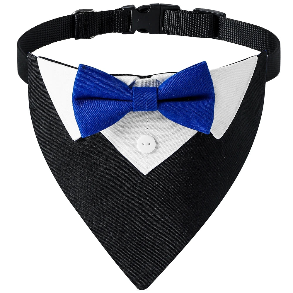 Stylish & Funny Dog Bow Tie Collar Tuxedo 