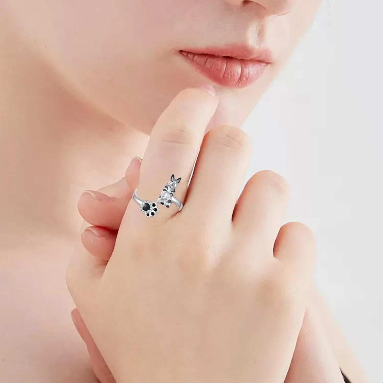 Cute Pet Love Dog Paw Ring 