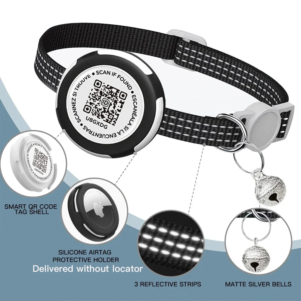 GPS Tracker Cat Collar with Airtag &  Case