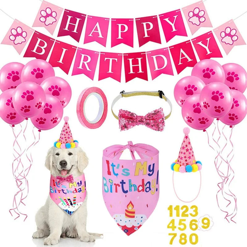 Pets Dog Happy Birthday Decoration Costume 