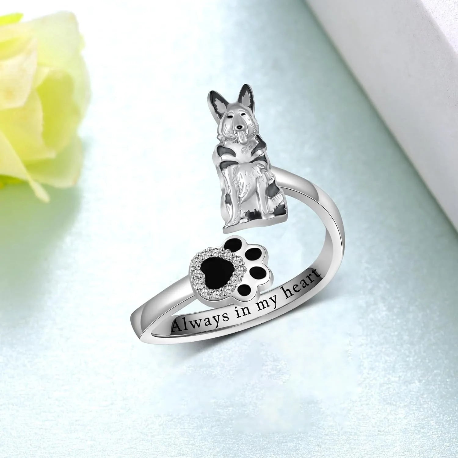 Cute Pet Love Dog Paw Ring 