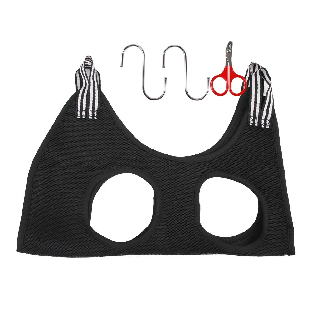 Revolutionary Cat Grooming Hammock: Secure Bath Bag for Nail Trimming and Scratch Prevention - Essential Pet Beauty Supplies