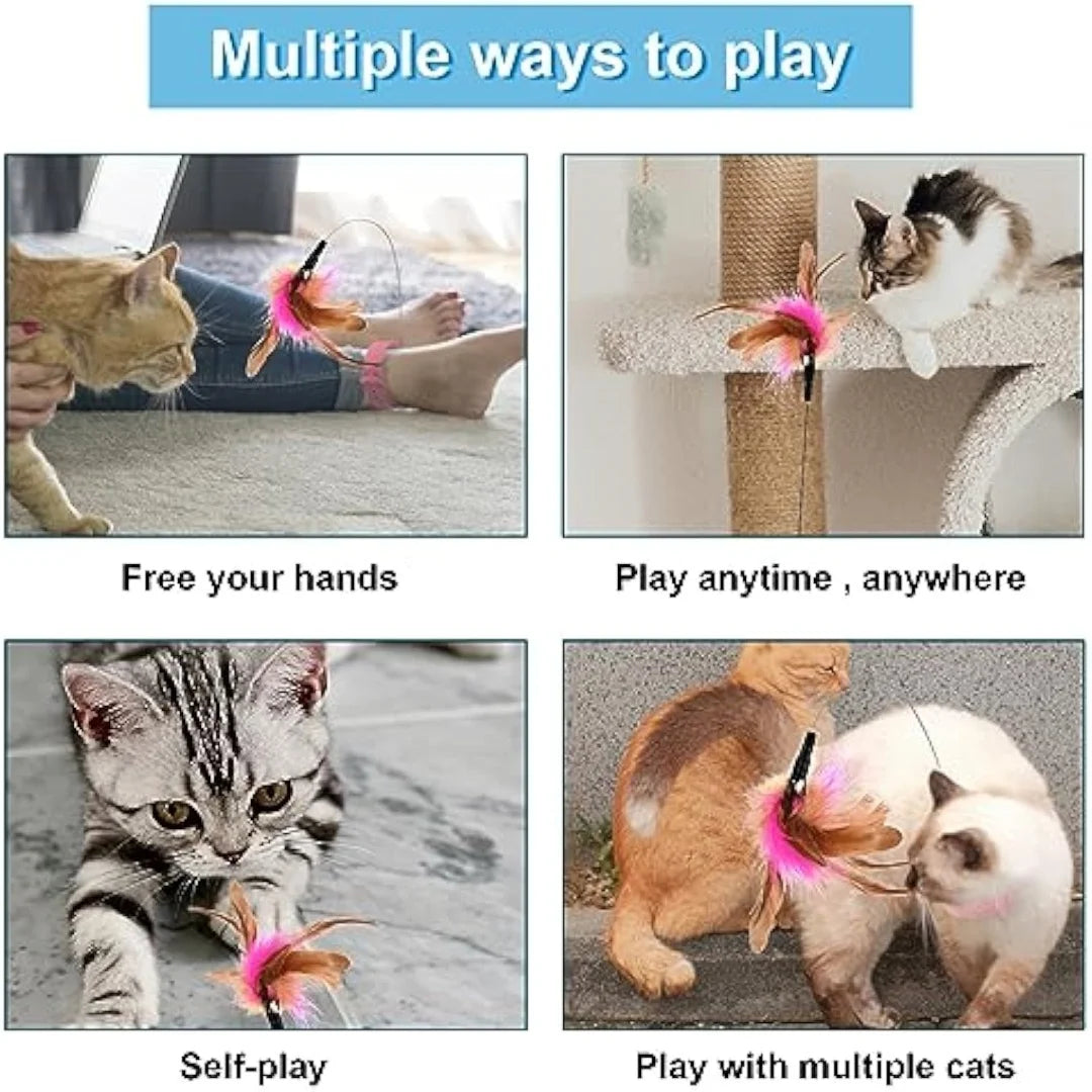 Fun Interactive Cat Collar Toy Feather
