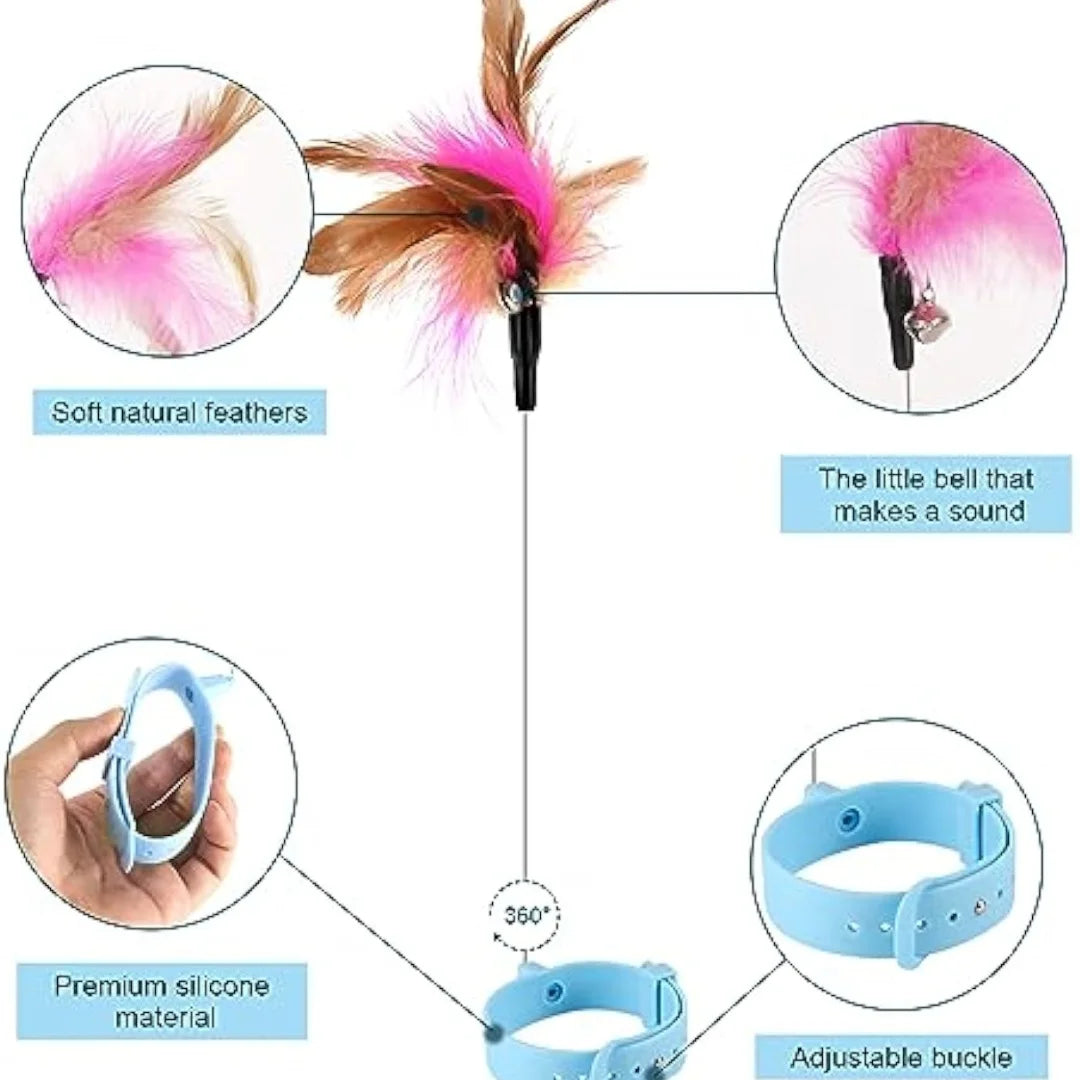 Fun Interactive Cat Collar Toy Feather
