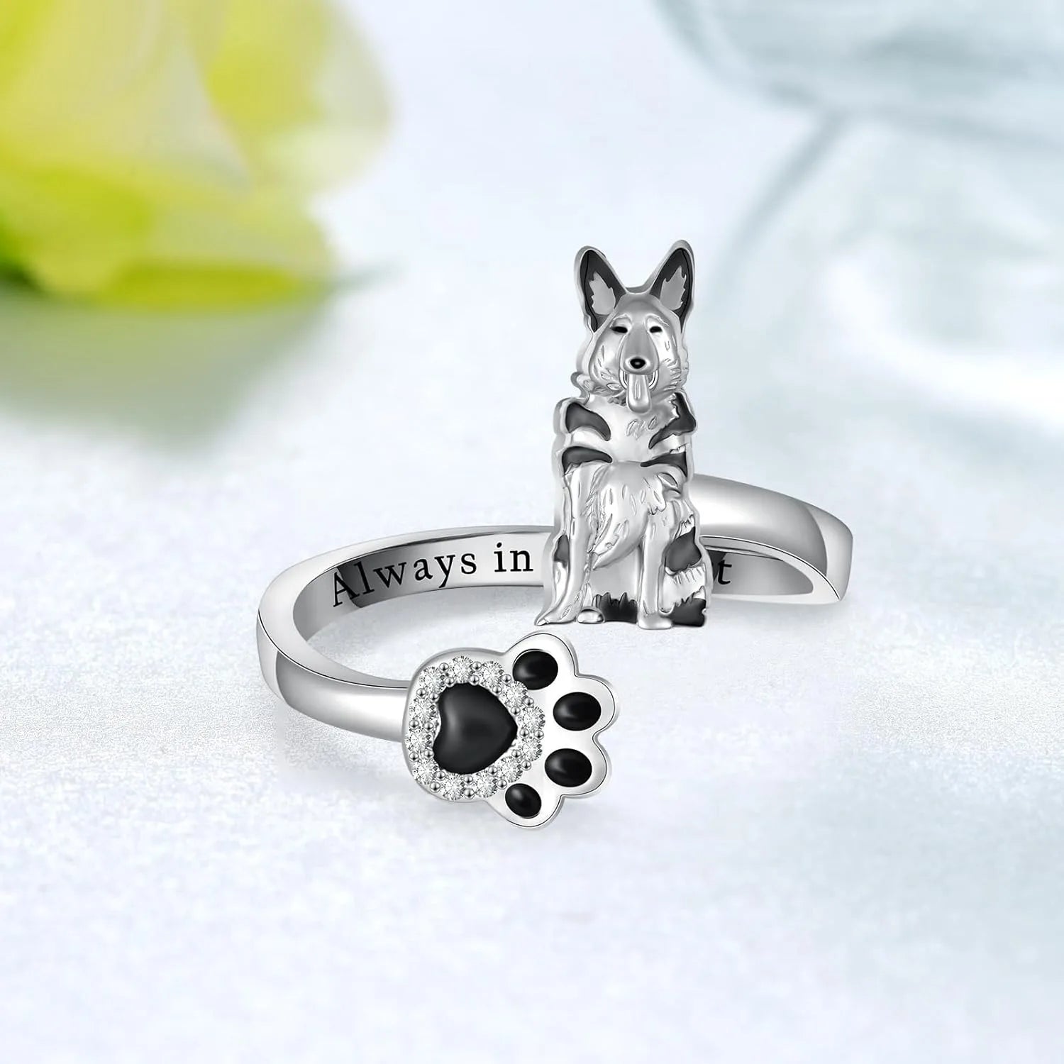 Cute Pet Love Dog Paw Ring 