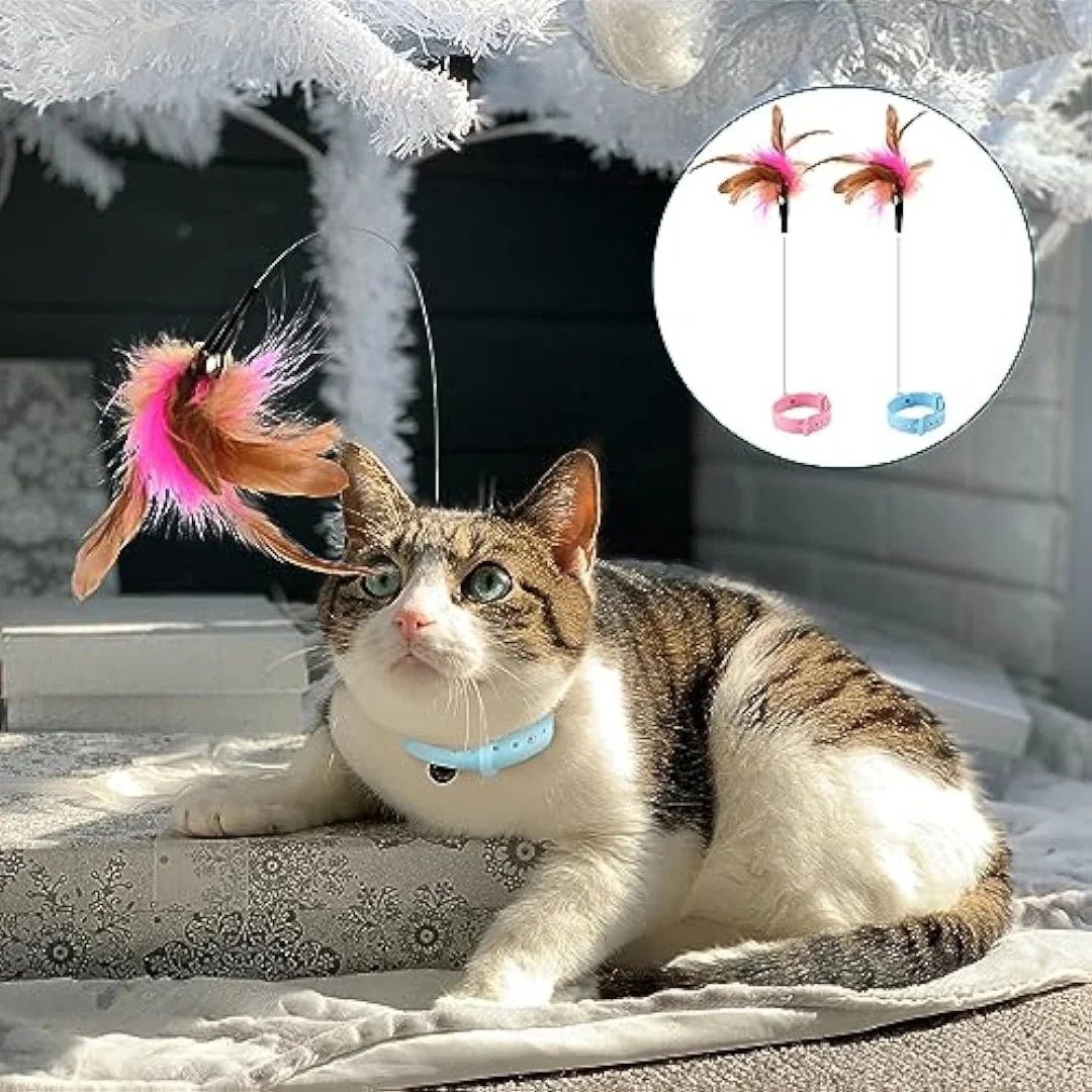 Fun Interactive Cat Collar Toy Feather