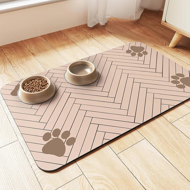 Pet Placemat Dog Food Bowl Mat Drinking Feeding Placemat for Dog Cat Quick Dry Mat Waterproof Pet Bowl Pad Feeder Mats