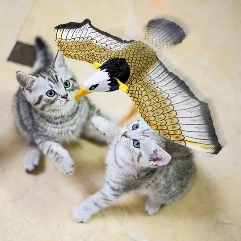 Fun Interactive Flying  Parrot Cat Teasing Toy