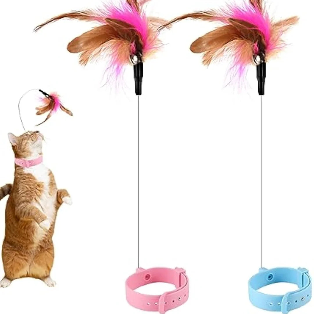 Fun Interactive Cat Collar Toy Feather