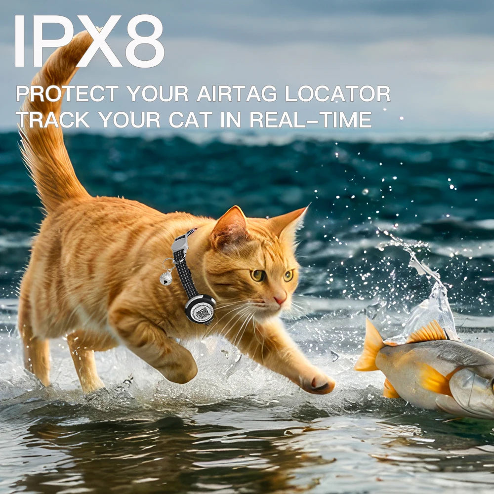 GPS Tracker Cat Collar with Airtag &  Case