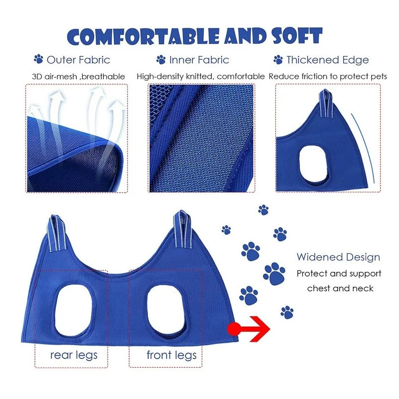 Revolutionary Cat Grooming Hammock: Secure Bath Bag for Nail Trimming and Scratch Prevention - Essential Pet Beauty Supplies