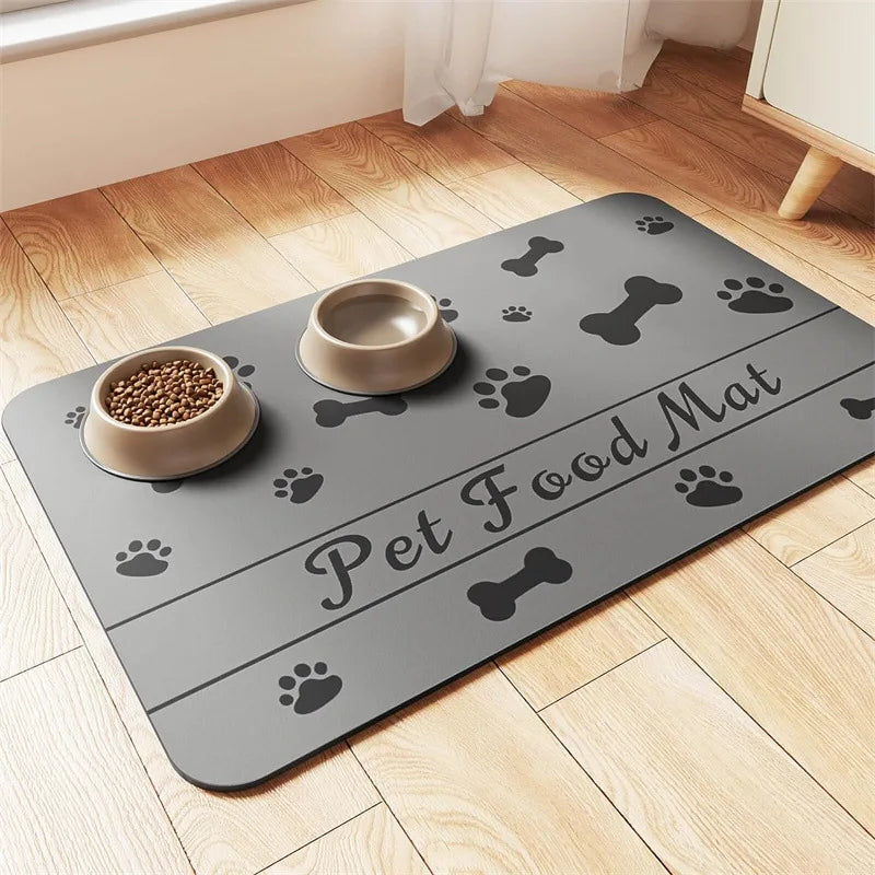Pet Placemat Dog Food Bowl Mat Drinking Feeding Placemat for Dog Cat Quick Dry Mat Waterproof Pet Bowl Pad Feeder Mats