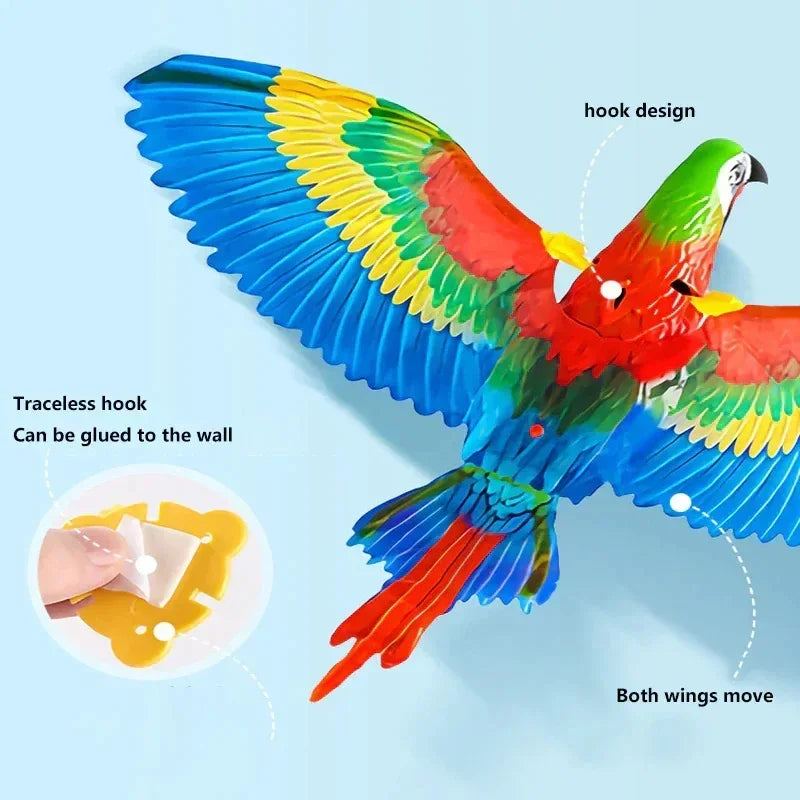 Fun Interactive Flying  Parrot Cat Teasing Toy