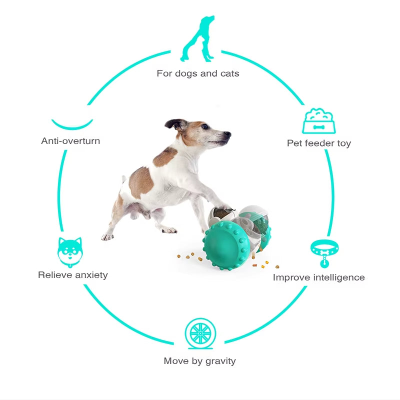 Interactive Leaking Pet Treat Teasing Toy 