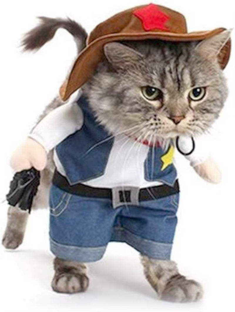 Hilarious & Funny Cat Cowboy Costume 