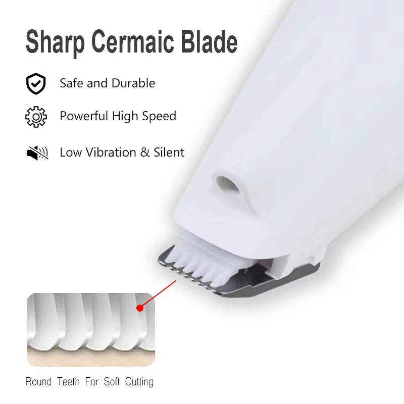 Professional Dog Cat Paw Trimmer Pet Ear Face Hair Grooming Shaver Foot Clipper Haircut Machine with LED Light