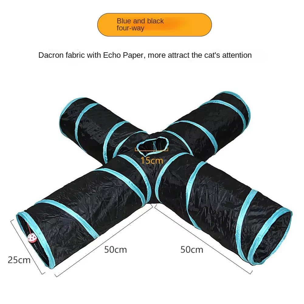 Fun & Interactive Foldable Cat Tunnel 