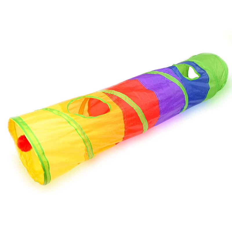Fun Interactive Rainbow Tunnel Cat Toy 