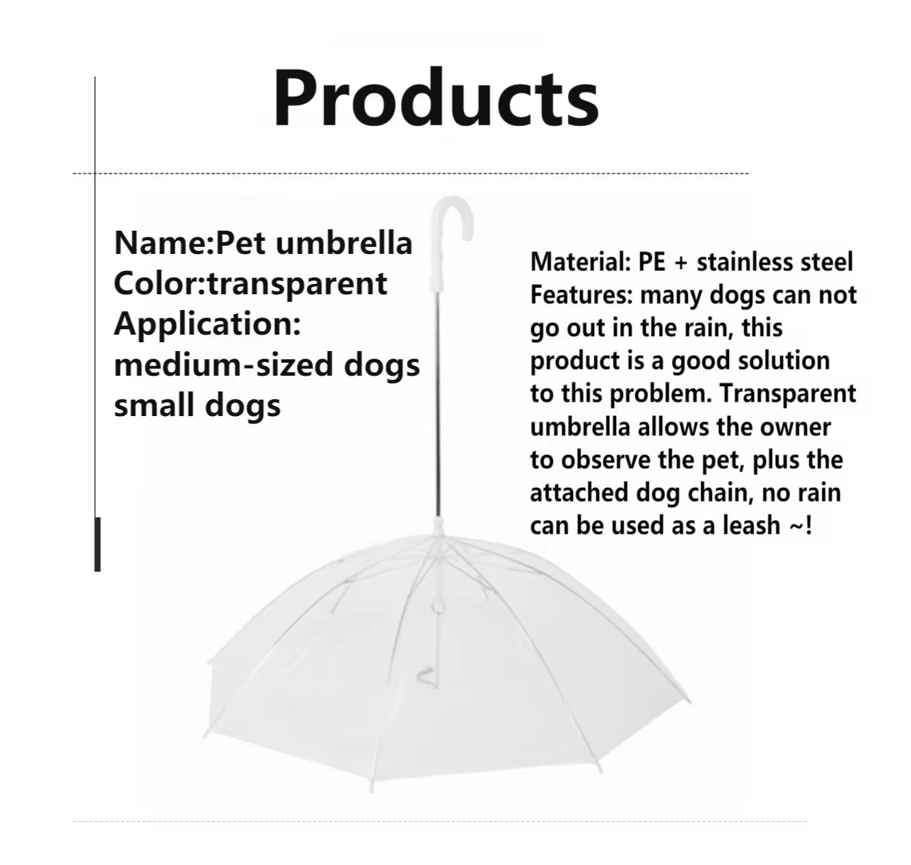 Stylish Waterproof Pet Dog Umbrella