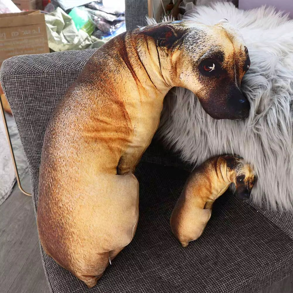 Soft Lifelike 3D Dog Cushion Pillow 